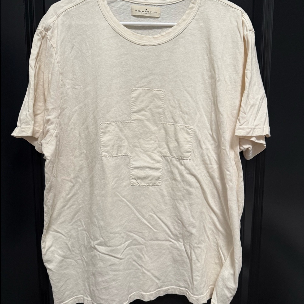 imogene + willie Off-White Cross Tee